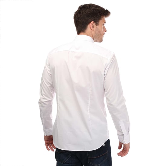 Men's Jack Jones Joe Long Sleeve Shirt in White - Image 2