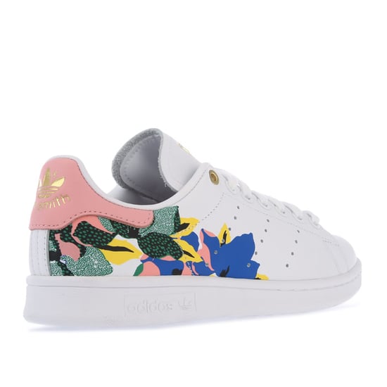 Women's adidas Originals Stan Smith Trainers in White pink - Image 2