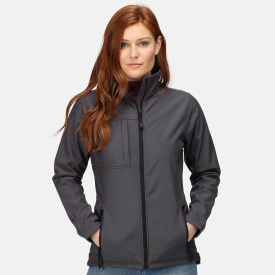 Regatta Womens/Ladies Octagon II Waterproof Soft Shell Jacket (Seal Grey/Black)