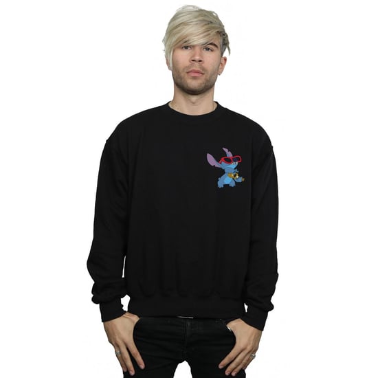 Disney Mens Lilo And Stitch Guitar Sweatshirt (Black)