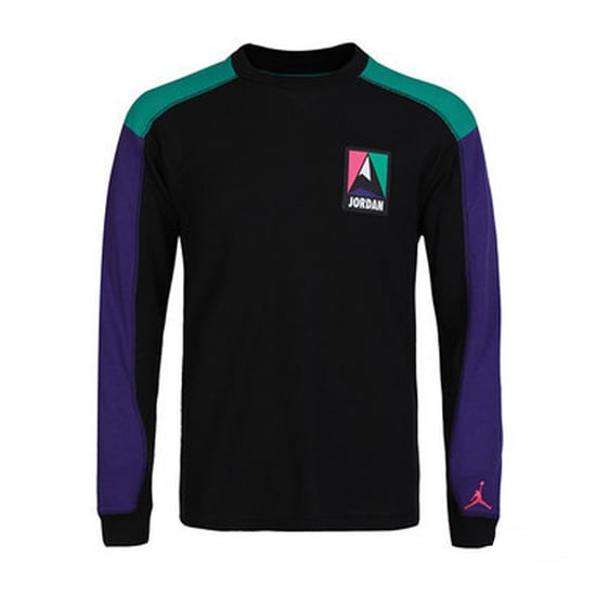 Nike Jordan Logo  Crew Neck Black Mens Winter Utility Thermal Top CT3382 010
