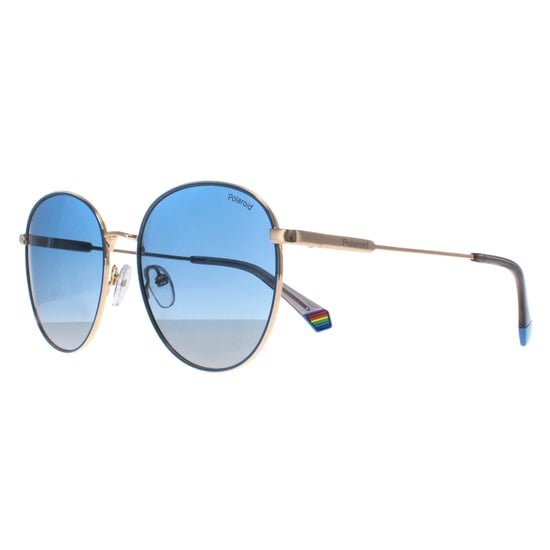 Polaroid Ronde Unisex Goud Blauw Blauw Gradiënt Gepolariseerd PLD 6215/S/X - Image 2