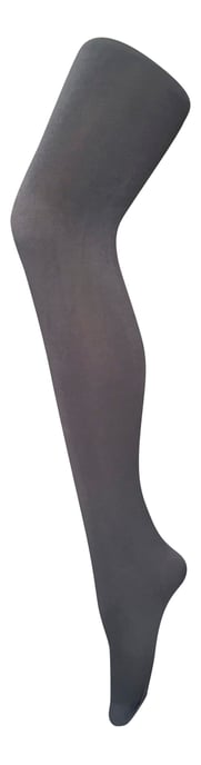 Dames 80 denier ondoorzichtige effen gekleurde panty's - Houtskool - Image 1