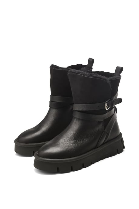 'Cassa' Black Leather