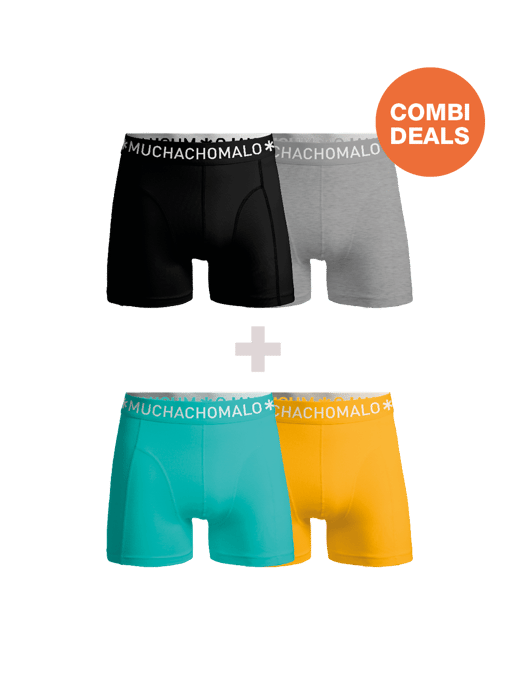 Muchachomalo - 2-pack + 2-pack Boxershorts Men - Combi deal