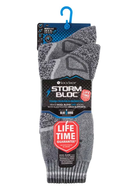 Storm Bloc - 2 Pairs Mens Heavy Duty Winter Warm Padded Thermal Wool Blend Socks for Hiking - Image 2