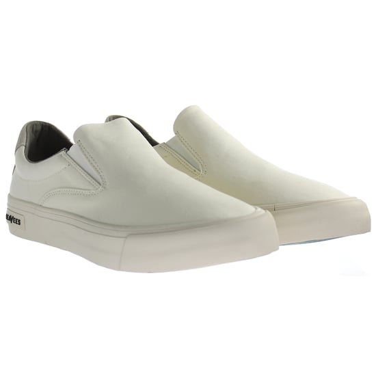 Seavees Hawthrone Slip On Standard Bleach Poplin  Off White Mens Shoes