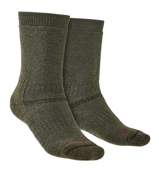 Bridgedale - Mens Outdoor Merino Wool Knee High Socks - Olive - Image 1