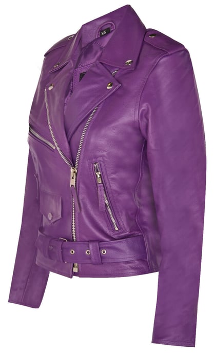 Women's cowhide biker jacket - Mansfield