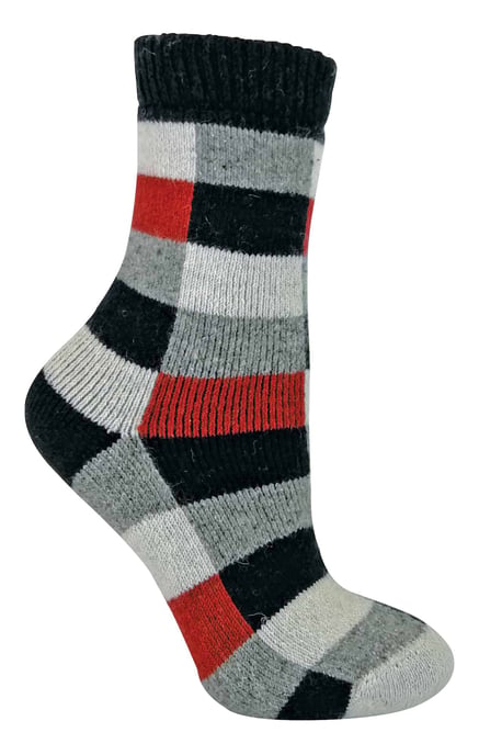 Sock Snob - Damstrumpor med rutigt mönster i andningsbar ullblandning - Image 1
