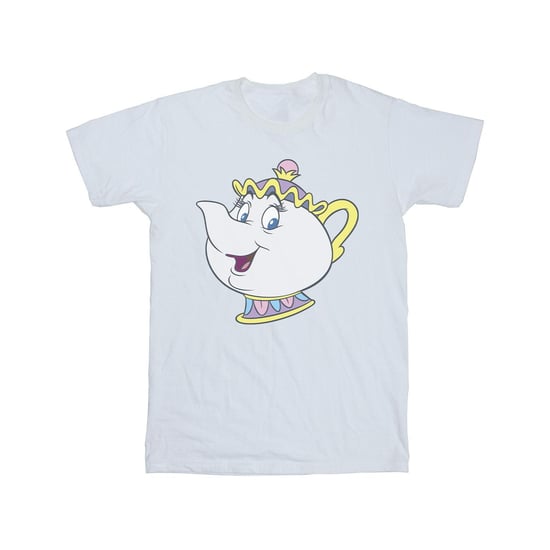 Disney Womens/Ladies Beauty And The Beast Mrs Potts Cotton Boyfriend T-Shirt (White)
