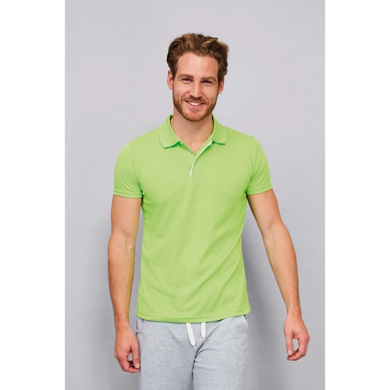SOLS Heren Performer korte mouw Pique Polo Shirt (Appelgroen) - Image 4