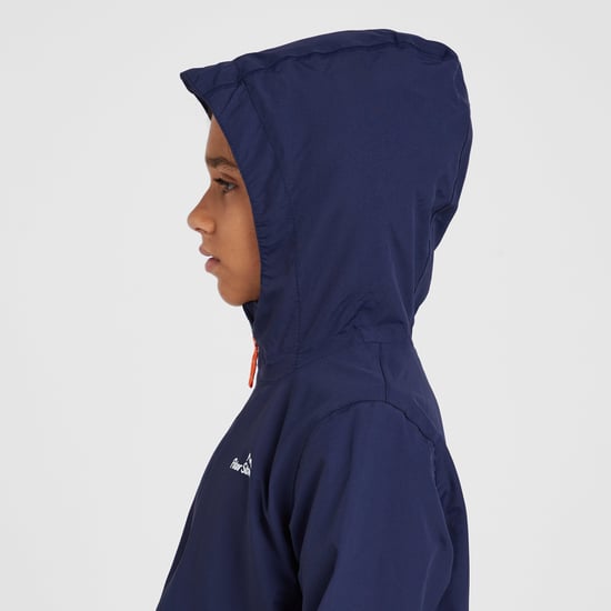 Peter Storm Kids' Colour Block Waterproof Jacket with Adjustable Hood, Children's Raincoat