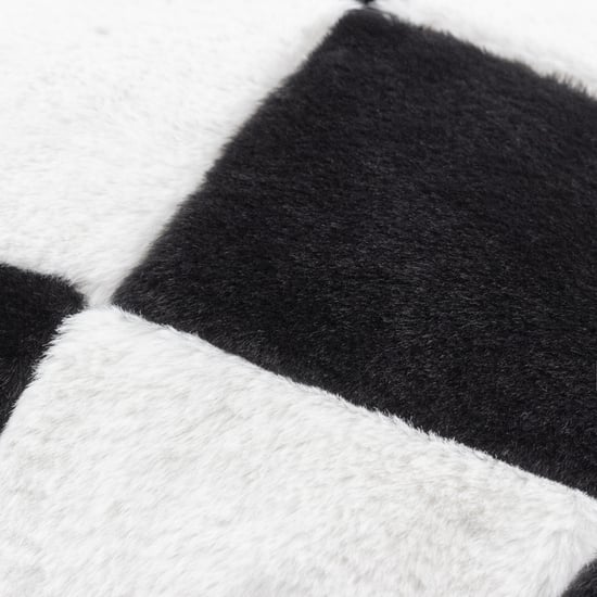 Heya Home Cozee Check Faux Fur Feather Filled Cushion