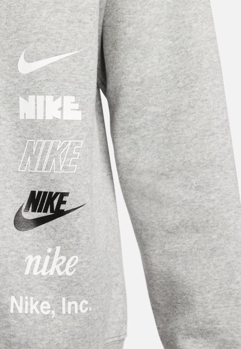 Nike Club Fleece Plus klein logo trainingspak in heather grijs - Image 4