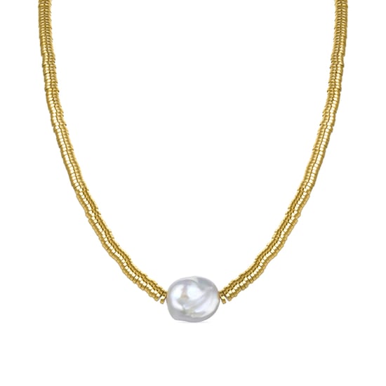 Luxenter halsband med gyllene hematit i 18K gult guld - Siever - Image 1