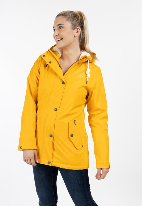 ICEBOUND Rain jacket with teddy lining women sunny yellow - Image 2