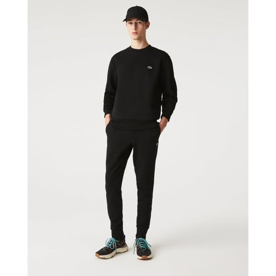 Lacoste Brand Logo Solid Black Sweater