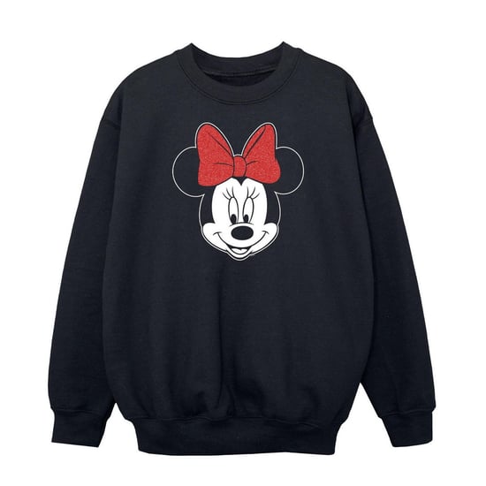 Disney Girls Minnie Mouse Head Sweatshirt (Black)
