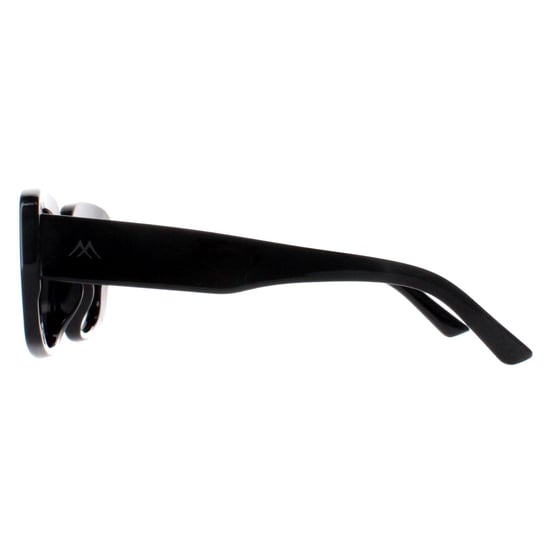Montana Rectangle Womens Shiny Black Smoke Polarized MP56