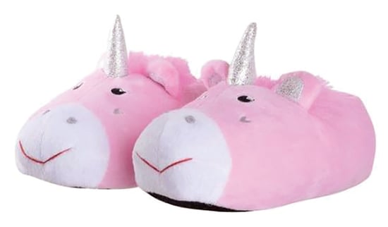 Childrens Pink Unicorn Plush Slippers | Gift for Her | Christmas - Pink - Image 1