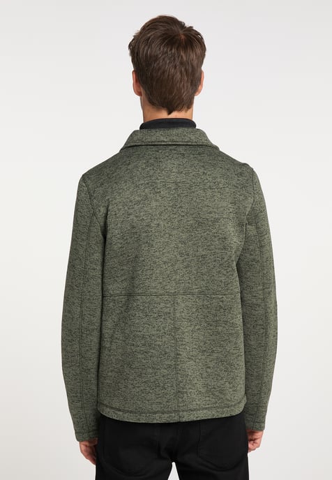 ICEBOUND Yuka serie Gebreide fleece jas Heren olijf melange - Image 3