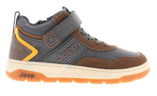 Jeep Boys Trainers Juniors Michegan mid Lace Up brown