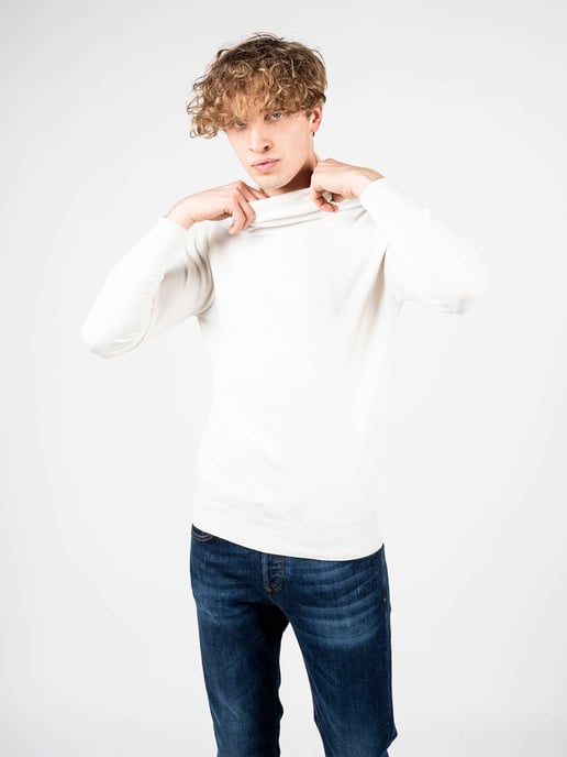 Xagon Man Pullover Turtleneck Men's Off-White - Image 5