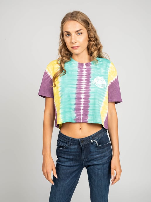 Guess T-Shirt Tie-Dye Woman's Multicolored