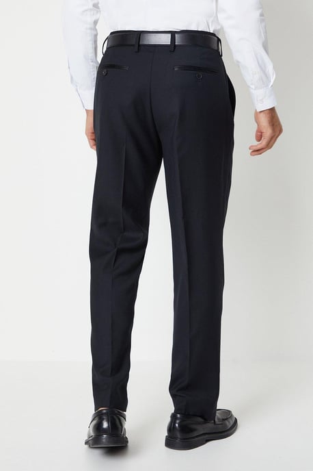 Tailored Fit Black Tuxedo Suit Trousers - Image 3