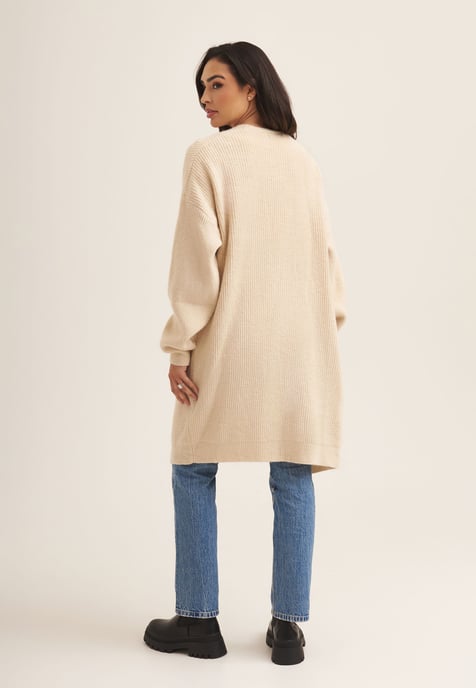 Fine Knit Pocket Edge to Edge Cardigan - Image 3