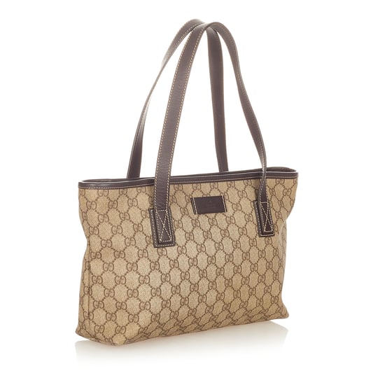 Vintage Gucci GG Supreme Tote Bag Brown - Image 2