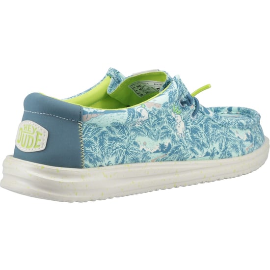 HEYDUDE Wally H2O Tropical Nylon Men's Blue Tropical Boat Shoes - Image 2