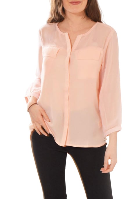 Chiffon Crepe Pocket Blouse - Image 3