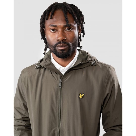 Lyle & Scott jack met rits en capuchon in olijfgroen - Image 6