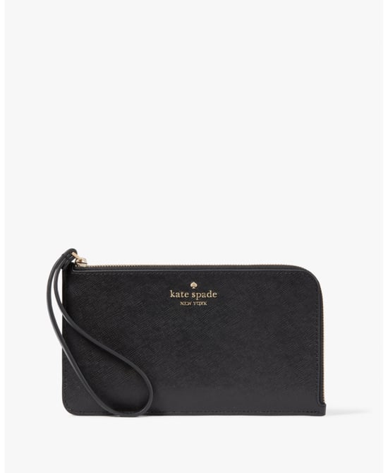 Lucy Saffiano Leather Medium L-Zip Wristlet