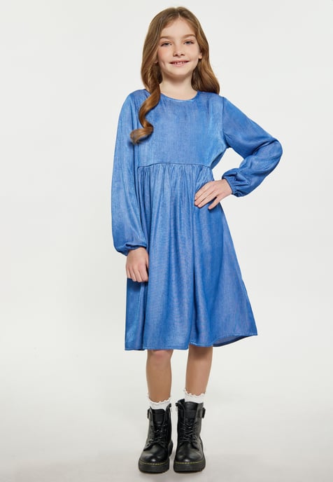 Dreimaster Dress light blue denim - Image 2