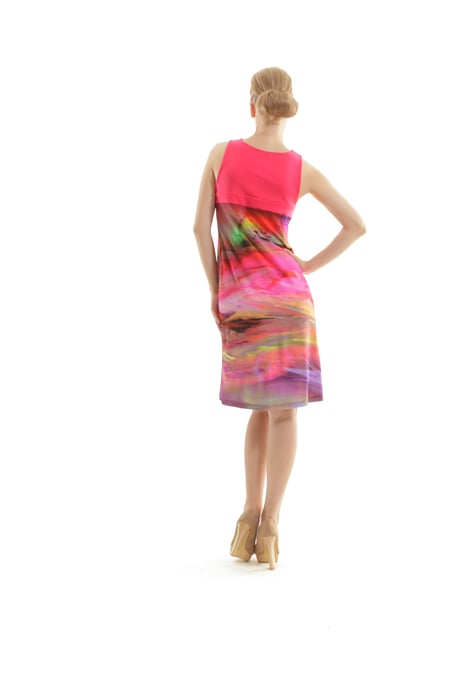 Print Dress with Square Neckline - Image 3