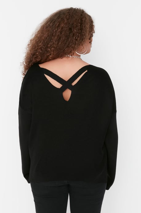 Trendyol Dam Skift Rakt Plus Size Tröja - Image 4