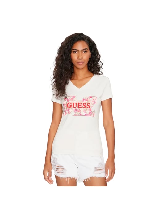 Guess Women's Floral T-Shirt - Image 1