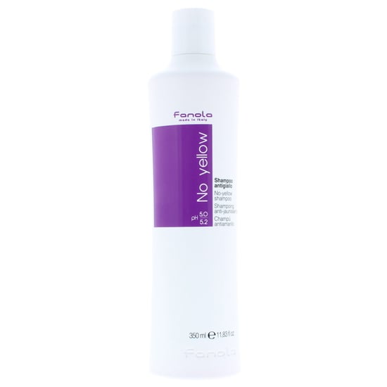 Fanola No Yellow Shampoo 350ml Ideal For Grey Superlightened Or Decoloured Hair