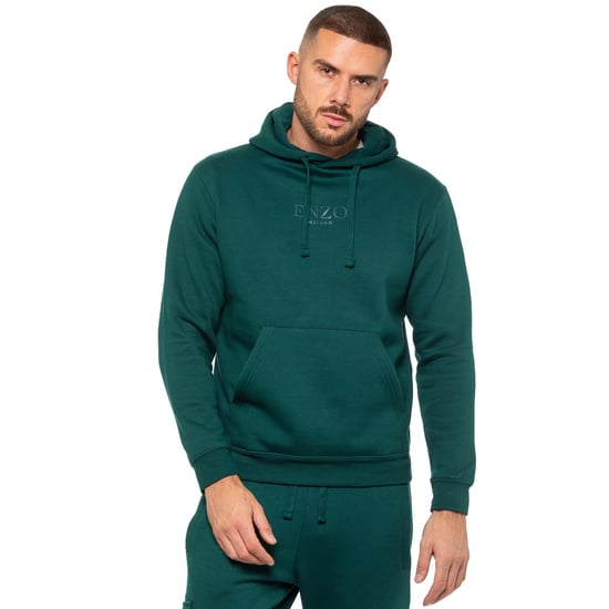 Enzo | Mens Pullover Hoodie - Green - Image 1