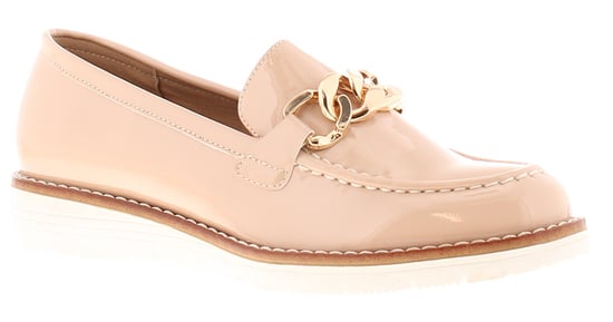 Apache Womens Flat Shoes Loafers Ledge Slip On nude