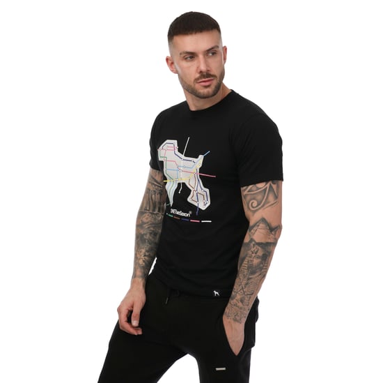 Men's One True Saxon Station T-Shirt in Black - Image 2