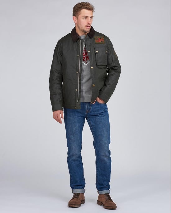 Barbour International Workers Wax Mens Jacket - Image 3