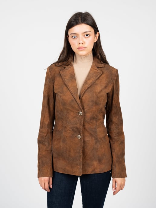 Guess Jacket Bomber jacket Skórzana Woman's Brown - Image 3