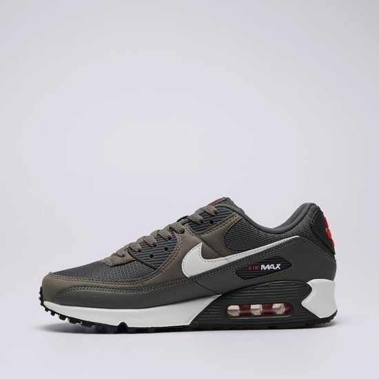 Nike Air Max 90 Men’s Trainers in Iron Grey/White/University Red - Image 3