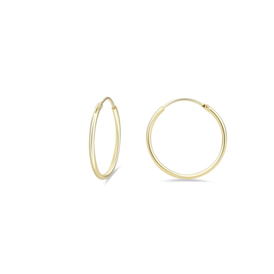 Luxenter essential hoop-örhängen i 925 sterling silver med 18k roséguldplätering - Image 1