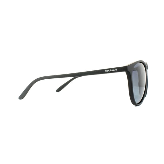 Polaroid Cat Eye Womens Matt Black Grey Gradient Polarized Sunglasses