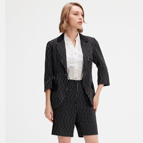 Bi-material Striped Jacket - Image 1